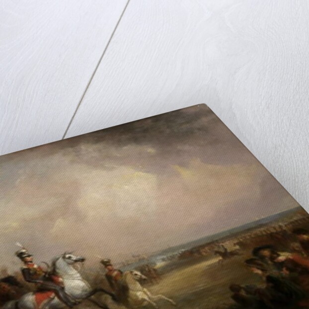 Colonel Sir John Leicester, Bt, and the King's Cheshire Yeomanry Cavalry Exercising on the Sands at Liverpool by George Jones