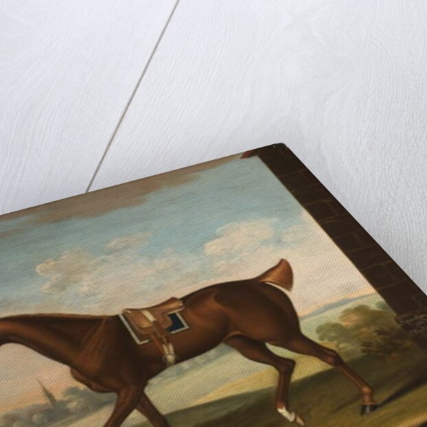 Squeaking Jenni Got by Sir Richard Grosvenor's 'Old Terror' with Sir P. B. Leicester's Groom and Hound, 1755 by Thomas of Pall Mall Butler