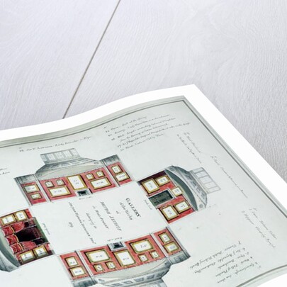 Hanging plan of Sir John Leicester's Gallery, Hill Street, c.1806 by English School