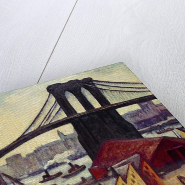 View of Brooklyn Bridge by Samuel Halpert