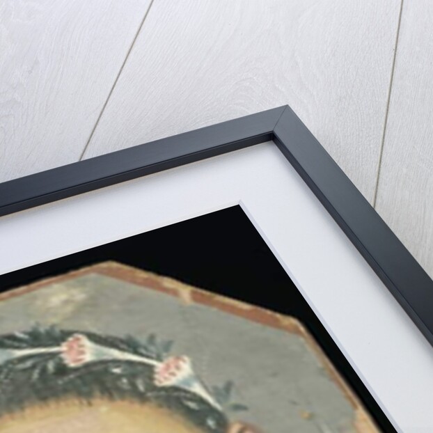 Portrait of a Young Person: boy with a floral garland in his hair, possibly from Er-Rubiyat, Faiyum, Egypt, c.200-230 by Roman