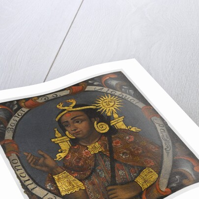 Atahualpa 14th and last Inca King, mid-18th century by School Peruvian