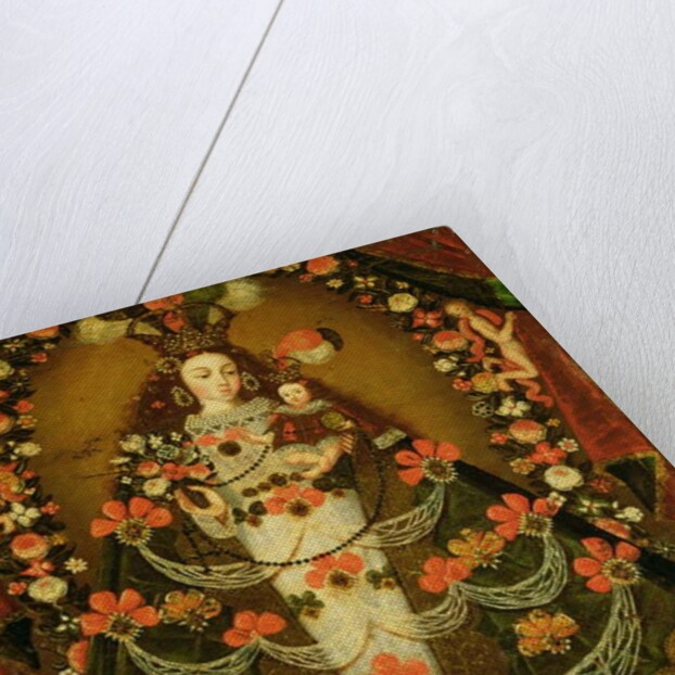 Virgin of Pomata with St. Nicholas of Tolentino and St. Rose of Lima by School Peruvian