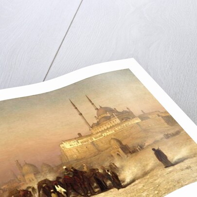 On the Way between Old and New Cairo, Citadel Mosque of Mohammed Ali, and Tombs of the Mamelukes, 1872 by Louis Comfort Tiffany