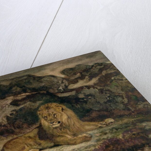 Lion Reclining by Antoine Louis Barye