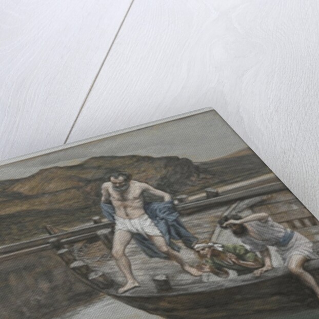 Saint Peter Alerted by Saint John to the Presence of the Lord Casts Himself into the Water by James Jacques Joseph Tissot