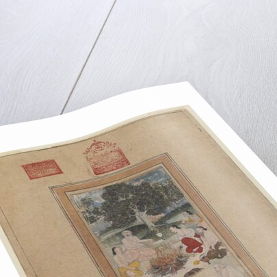 Sadhus gathered around a fire, c.1600 by School Indian