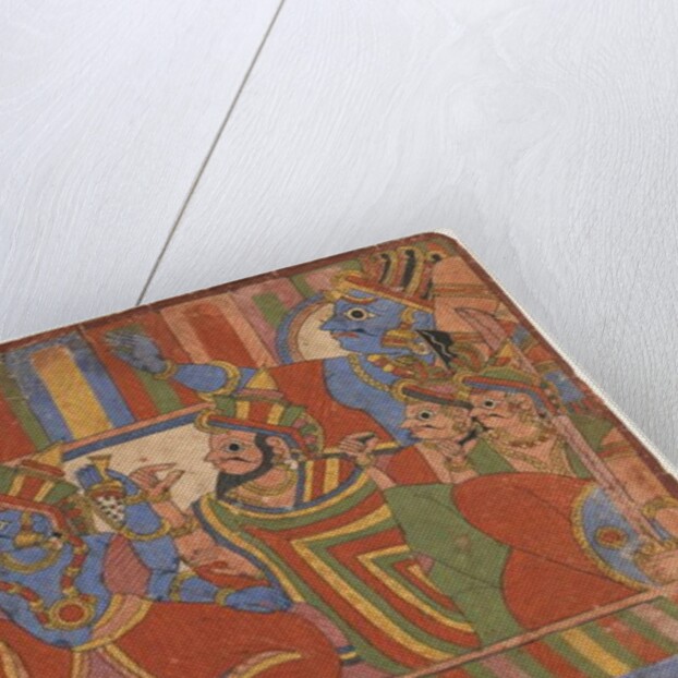 Krishna counsels the Pandava leaders, c.1830-50 by Indian School