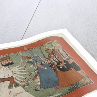 Ravana challenges Rama's army, c.1750 by Indian School