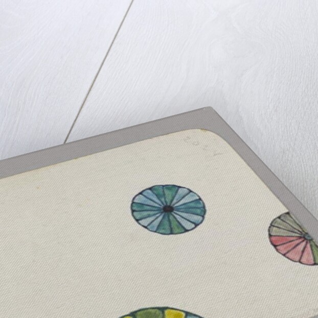 Small Card decorated with Stylized Chrysanthemums, c.1880 by Christopher Grant La Farge