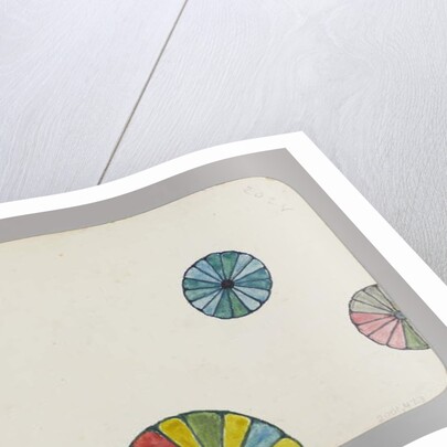 Small Card decorated with Stylized Chrysanthemums, c.1880 by Christopher Grant La Farge