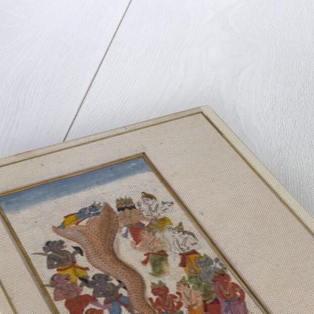 Krishna Subdues the Serpent Aghasura, Page from an unidentified Hindu manuscript by Indian School