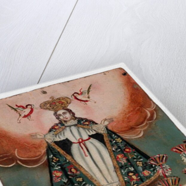 The Virgin Mary with Indian donors, 1752 by Bolivian School