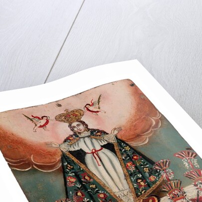 The Virgin Mary with Indian donors, 1752 by Bolivian School