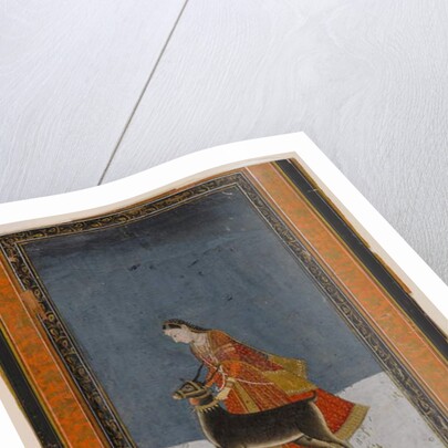 Lady with a black buck, c.1750 by Indian School