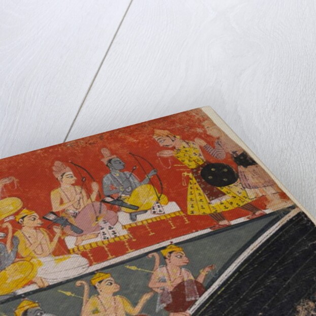 Rama and Lakshmana receive envoys, page from a dispersed Ramayana series, c.1634 by Indian School
