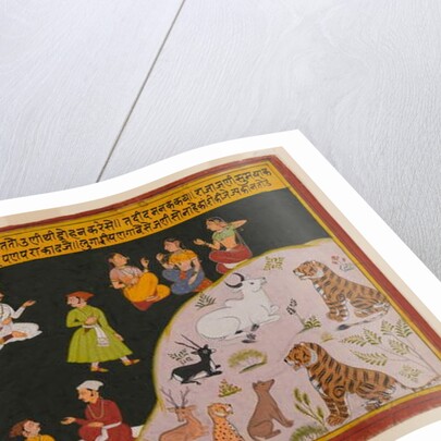 Page from a dispersed Panchakhyana series , c.1720-40 by Indian School