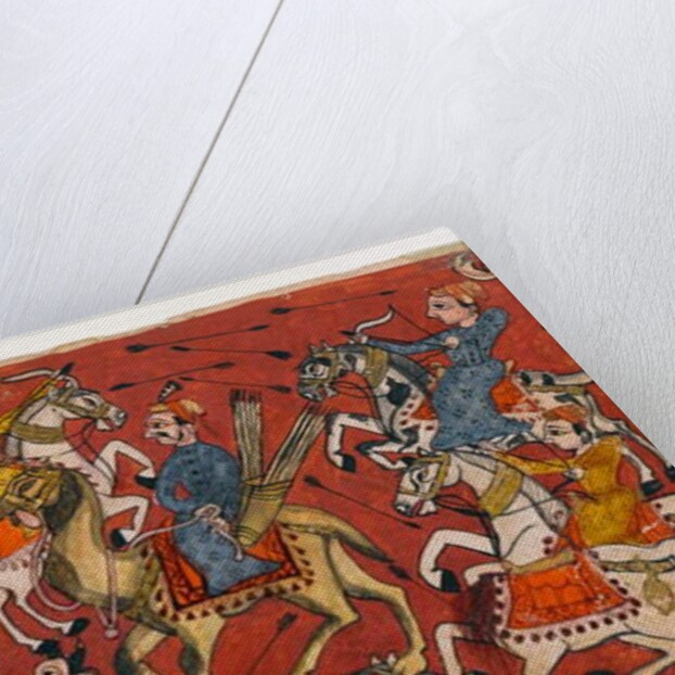 Battle scene from a Bhagavata Purana series, c.1625-50 by Indian School