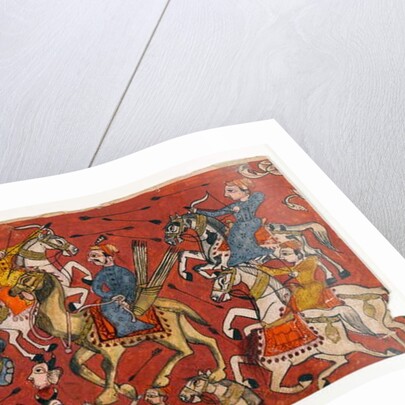 Battle scene from a Bhagavata Purana series, c.1625-50 by Indian School