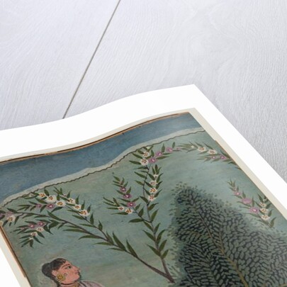 Lady in the wilderness by Indian School