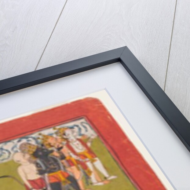 Rama and Lakshmana confer with Sugriva about the search for Sita, folio from a dispersed Ramayana series, c.1770-10 by Indian School