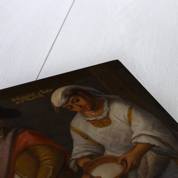 From Spanish and Indian, Mestizo, early 18th century by Mexican School