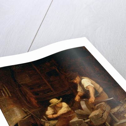 Sharpening the Scythe, 1864 by Eastman Johnson