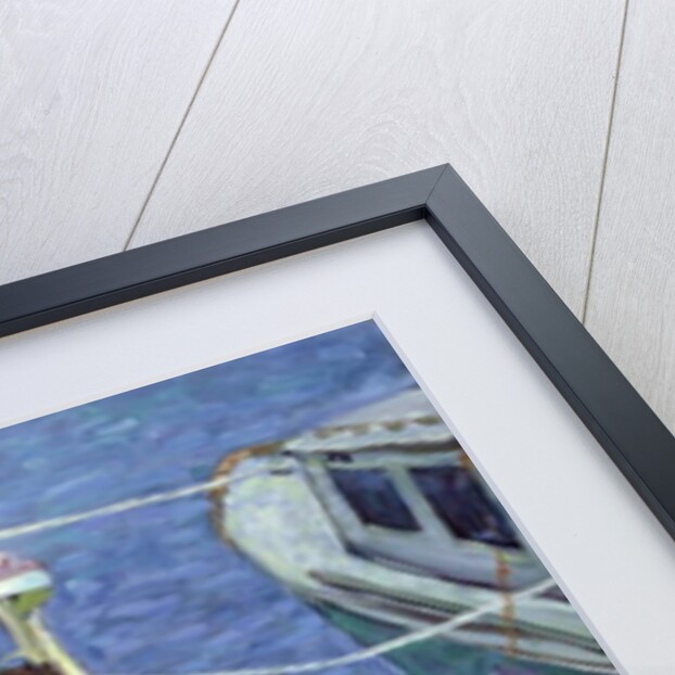 Old Fishing Launch at the Wharf, 1988 by Ted Blackall