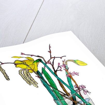 Daffodils and catkins, 2018 by Sarah Thompson-Engels