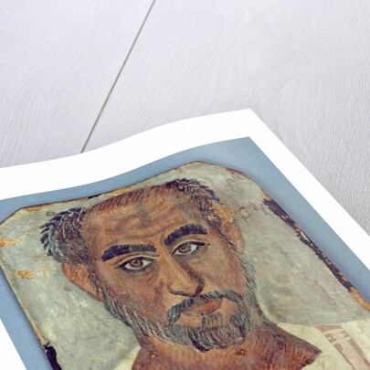 Mummy portrait of a man, c.250-300 AD by Roman Period Egyptian