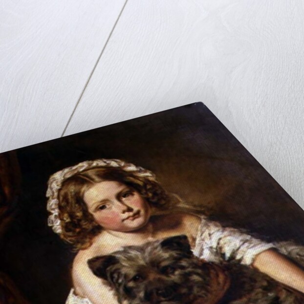 Young girl with her dog by English School