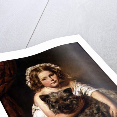 Young girl with her dog by English School