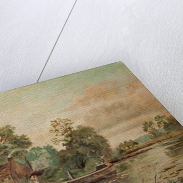 A River Scene by Thomas Grimshaw