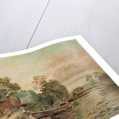 A River Scene by Thomas Grimshaw