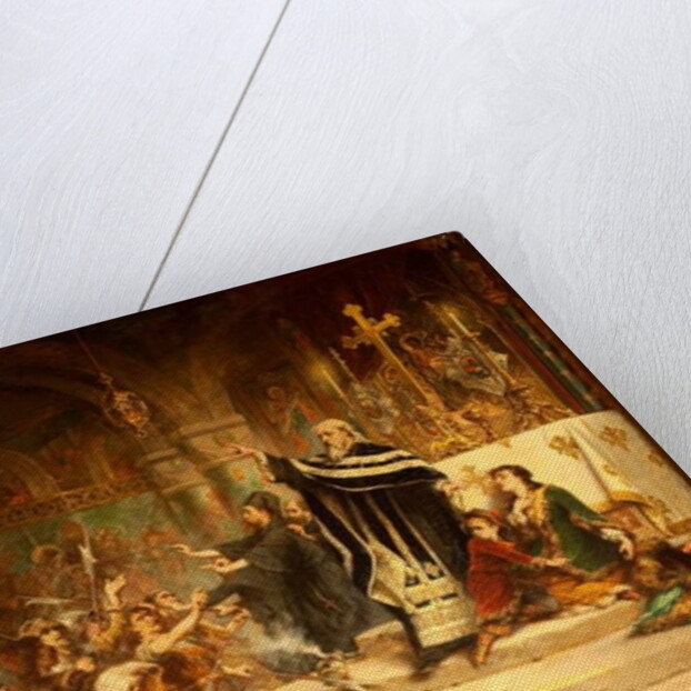 A Refugee in a Church, 1894 by Laslett John Pott