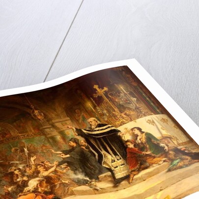 A Refugee in a Church, 1894 by Laslett John Pott