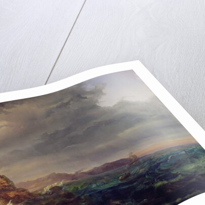 Choppy waters off Foccia on the Italian coast by Joseph Rebell