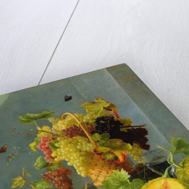 Still Life with Basket of Grapes & Melons, 1815 by Jean-Georges Hirn