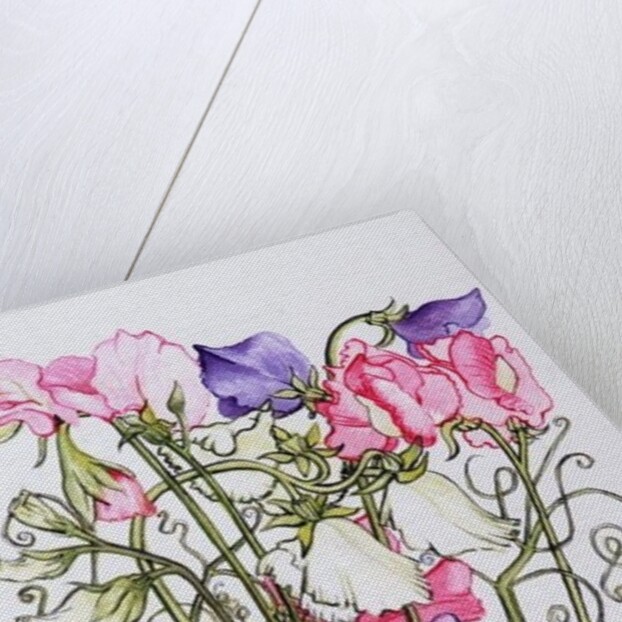 Ten Sweet Peas with Tendrils, 2012 by Joan Thewsey