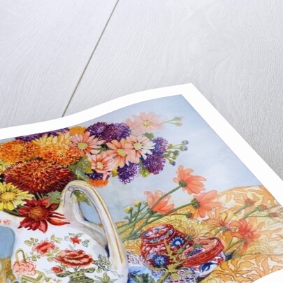 Chrysanthemums in a Chinese Jug, 2012 by Joan Thewsey