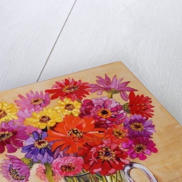 Zinnias, 2010 by Joan Thewsey