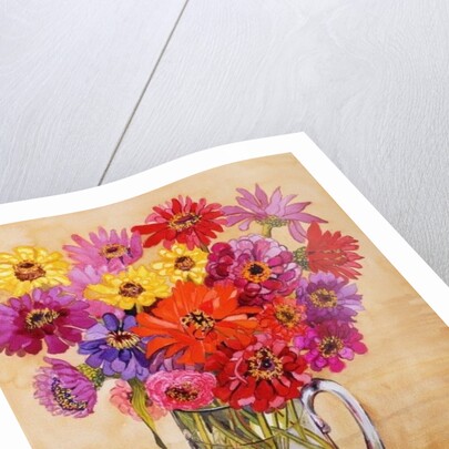 Zinnias, 2010 by Joan Thewsey