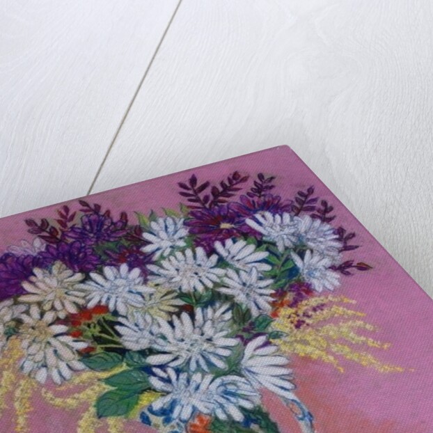 Chrysanthemums in a Japanese Jug, 2005 by Joan Thewsey