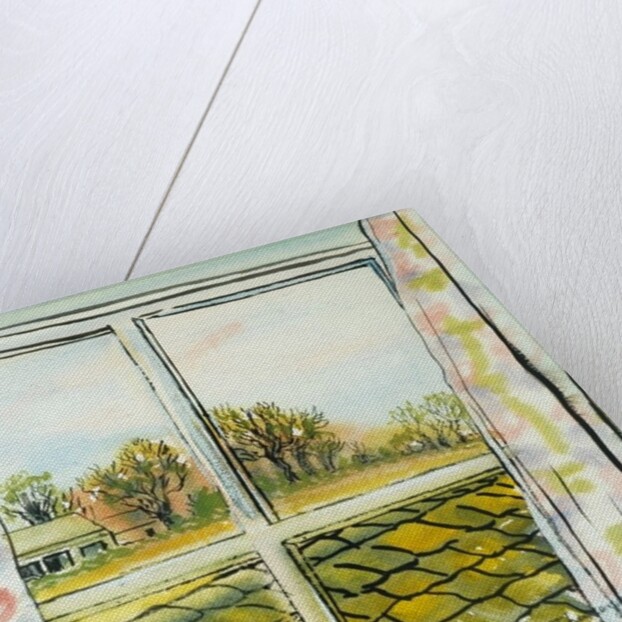 Through the Cottage Window Suffolk, 2010 by Joan Thewsey