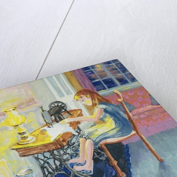 Girl Sewing, 2000 by Joan Thewsey