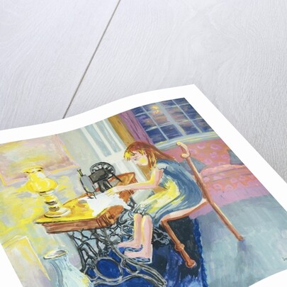 Girl Sewing, 2000 by Joan Thewsey