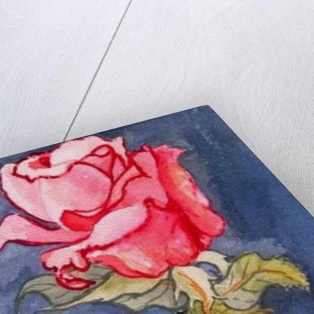 Pink Rose in a Bud Vase, 2000 by Joan Thewsey