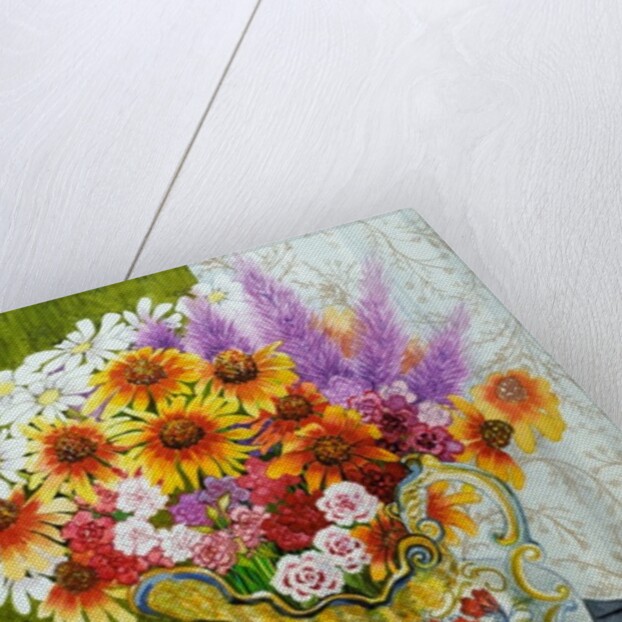 Victorian Jug with Mixed Flowers, Pears and Cherries, 2010 by Joan Thewsey