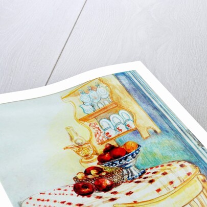 Cottage Kitchen Table with Apples, 2005 by Joan Thewsey