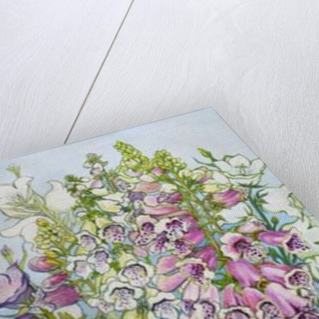 Foxgloves and Campanulas, 2005 by Joan Thewsey